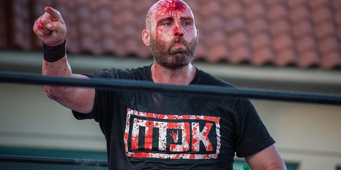 Nick Gage in a wrestling ring after a July 2020 match