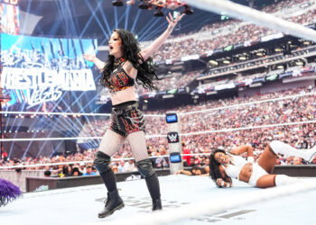 Paige in a WWE ring at WrestleMania 42