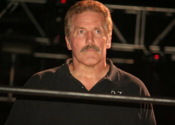 Dan Severn standing in a wrestling ring